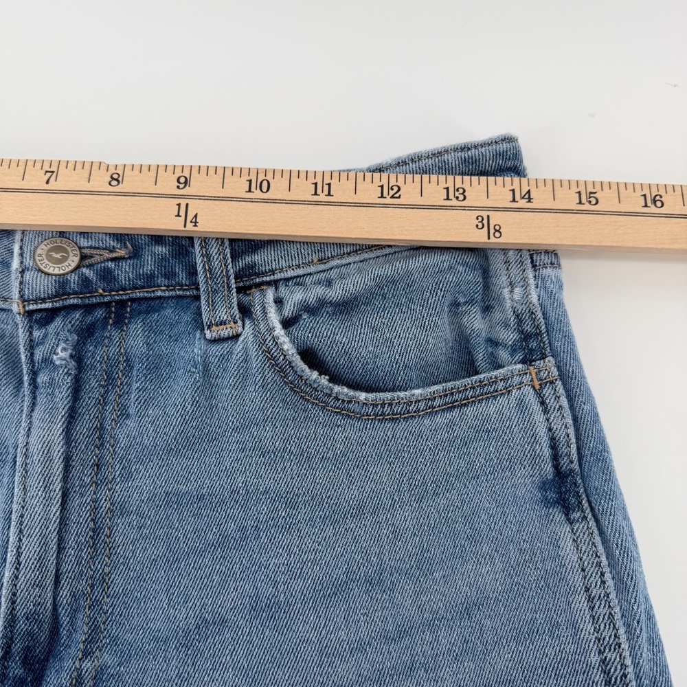 Hollister 28/6 Ultra High-Rise Mom Jeans Blue Vintage Stretch‎ Raw Hem 90s - Picture 7 of 14